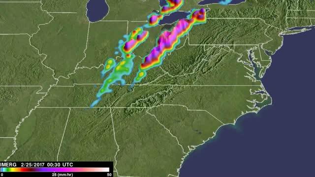 IMERG 3-D Flyby Animation of Storms