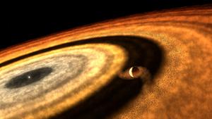 Artistic rendering of a planet-forming disc
