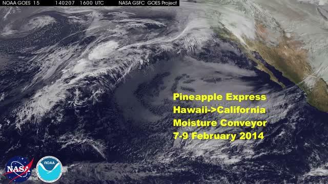 New NASA/NOAA Satellite Animation Shows 'Pineapple Express' Bringing Rains to California