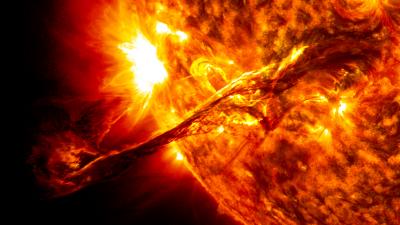 On Aug. 31, 2012, a Giant Prominence on the Sun Erupted