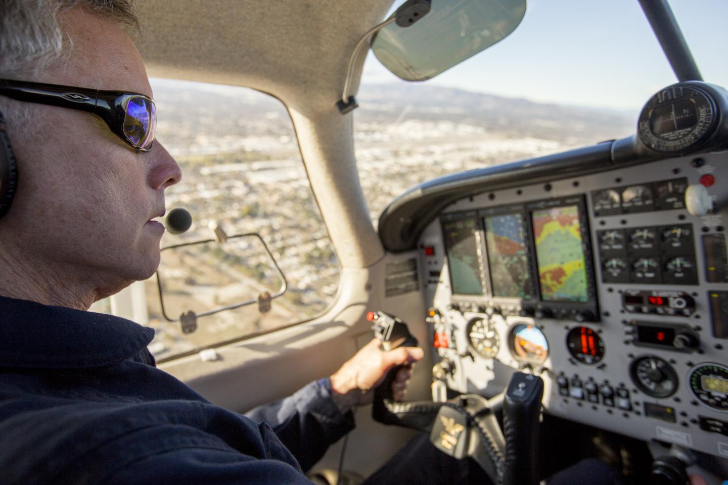 Pilot Scientist Stephen Conley over Aliso