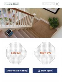 Screenshot from Glaucoma in Perspective app - stairwell