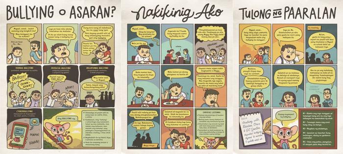 Fighting school bullying with parent-informed comic strips