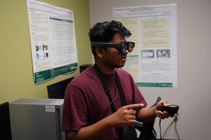 Compared with children, adults use AR headsets in a more controlled way, relying on learned habits