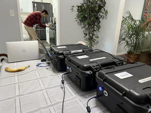 Colin sampling kitchen in Bakersfield