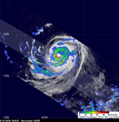 TRMM Sees Heavy Rainfall in Igor