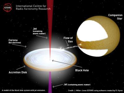 Model of the Black Hole System with Active Jets