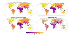 Global HDI estimates at the municipal and grid levels (2019)