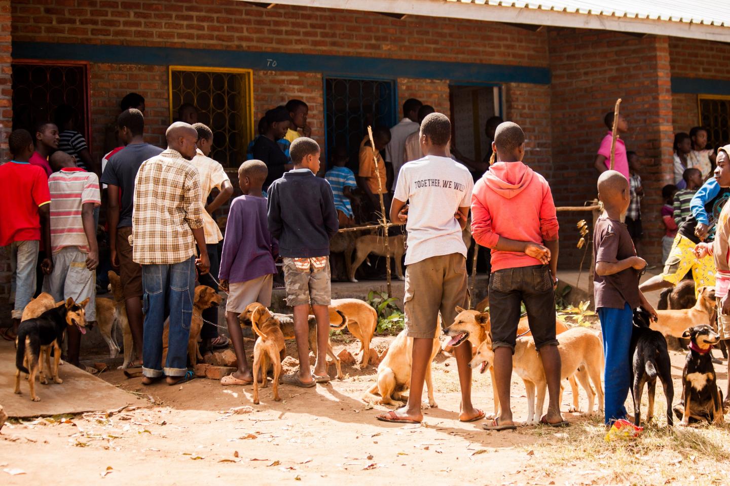A vaccine station in Malawi