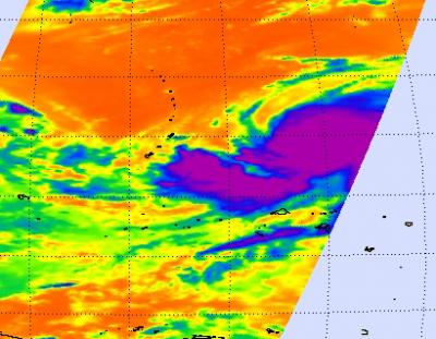 NASA Satellite Measures Melor's Cloud Temperatures