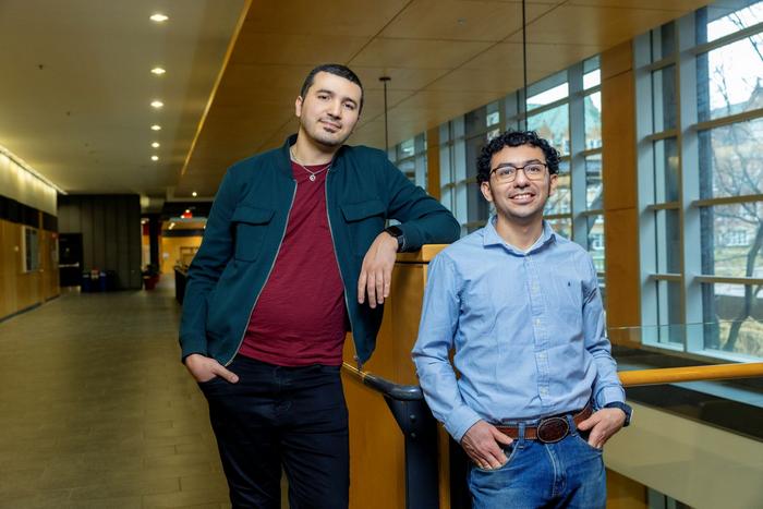 Rassmi Khelifa, left, and Carlos Lopez-Manzano