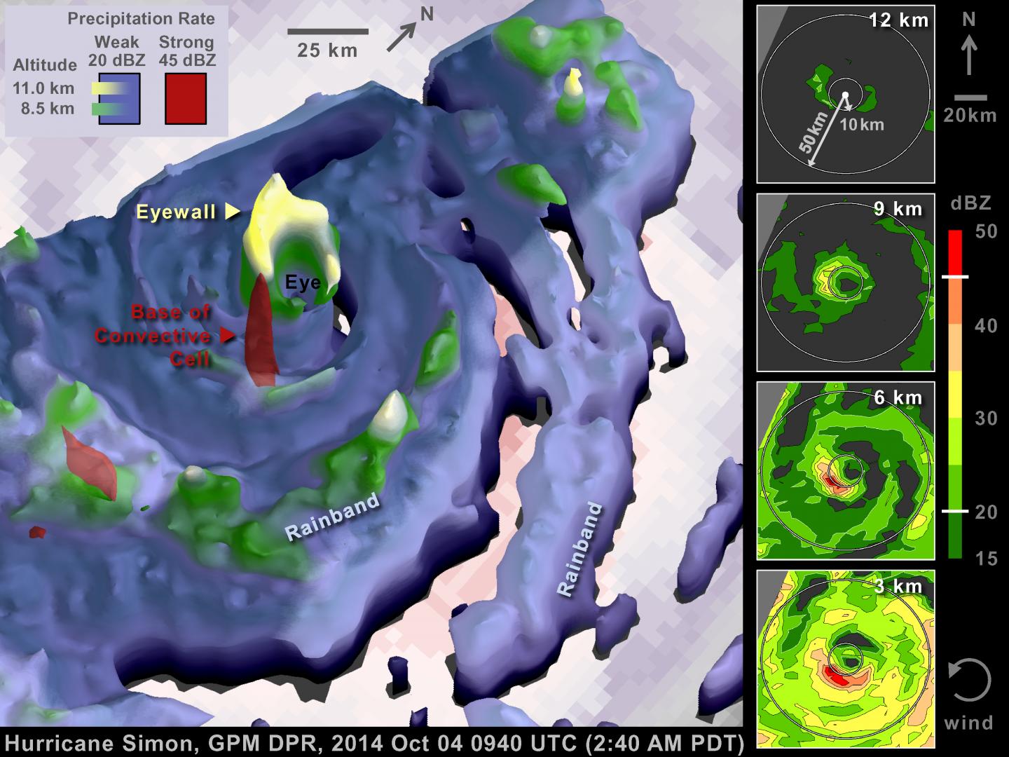 GPM Satellite View of Hurricane Simon