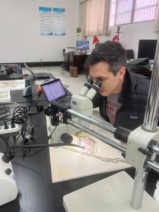 Clark in the lab