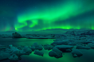 Aurora Borealis stock photo