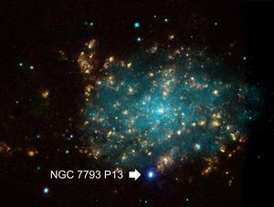 The galaxy NGC 7793 and NGC 7793 P13