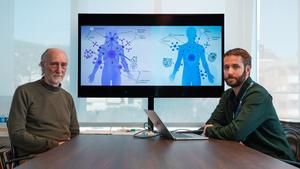 Researchers Alfonso Valencia and Jon Sánchez-Valle at the BSC-CNS.