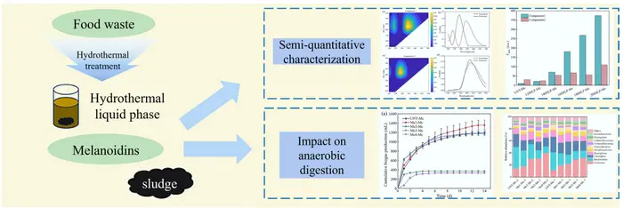 Semi-quantitative characterization of melanoidins during hydrothermal treatment of food waste and their impact on anaerobic digestion