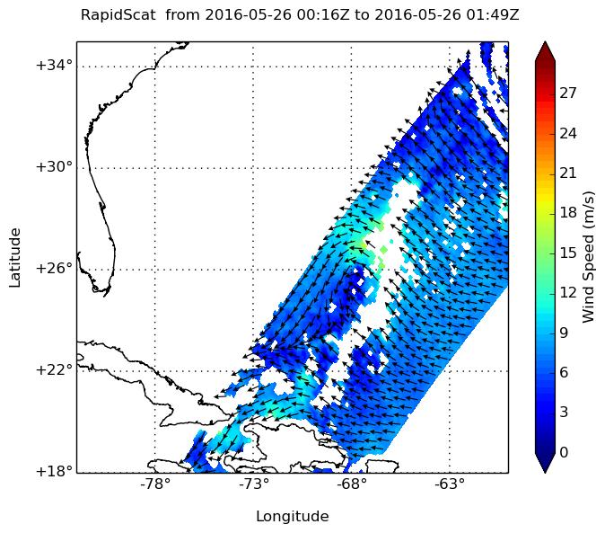 RapidScat Image of 91L