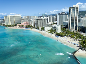 Aerial image of Royal Hawaiian Beach