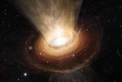 Artist's Impression of the Surroundings of the Supermassive Black Hole in NGC 3783