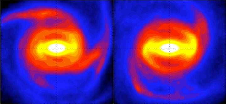 Snapshots from a Milky Way galaxy simulation