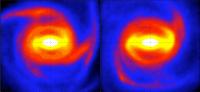 Snapshots from a Milky Way galaxy simulation