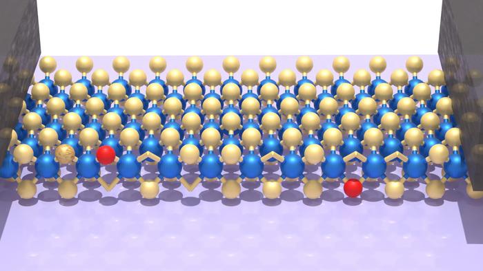 Computer-Rendered Illustration of a Nanoribbon Transistor