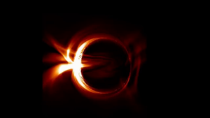 Animation of theoretical models of the black hole at the center of our galaxy