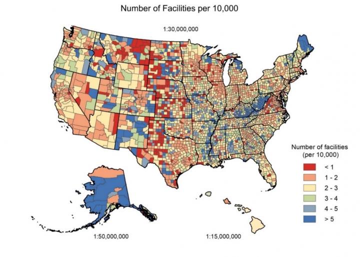 Number of Vaccination Facilities Per 10,000 Residents