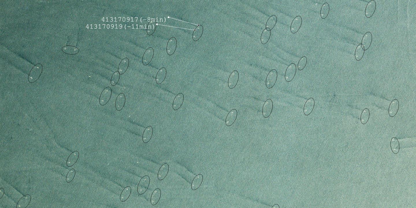 Chinese Pair Trawler N. Korea Waters Satellite Image