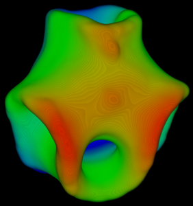 Image (false coloured) of a fluidic colloidal membrane self-assembled from a binary mixture of short and long rods