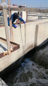 Collecting samples from a Wastewater Treatment Plant in Tshwane, South Africa