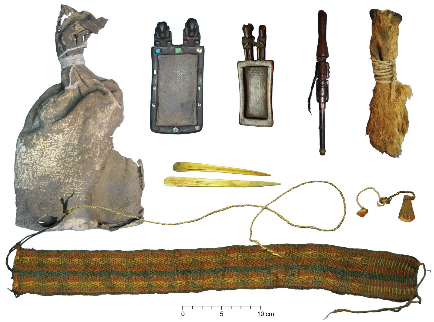 Ritual Bundle Containing Ancient Psychotropic Plant Paraphernalia