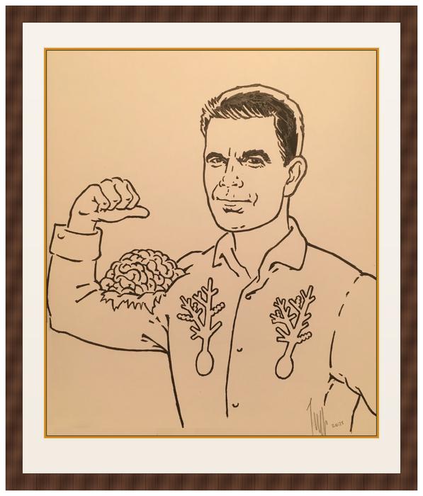 Cartoon by the Dutch graphic artist Joost Veerkamp, drawn after Paul Lucassen talked about hiswork and tried to explain the ‘use it or lose it’ hypothesis of brain aging.