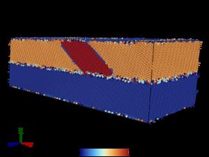 Atomistic model of a shape memory NiTI alloy