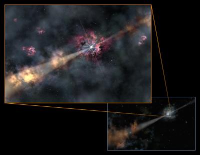 Artist's Impression of Gamma-Ray Burst GRB130606A