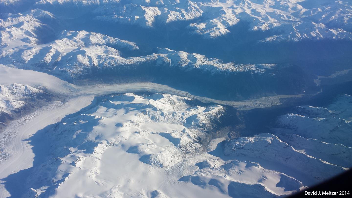 Confluence of the Silverthrone and Klinaklini Glaciers in Southwestern British Columbia