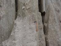 Exposure of explosive ash deposits