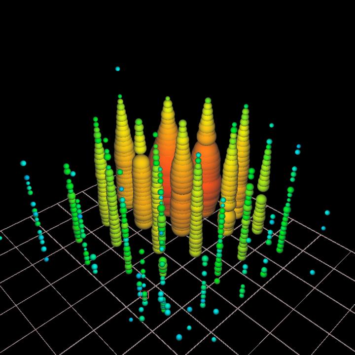 Glashow resonance event visualization