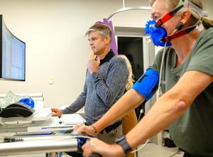 Professor André La Gerche in the HEART Lab