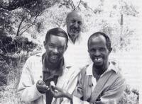 Professor Ron Clarke and assistants,  University of the Witwatersrand 