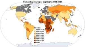 Human Exposure per Capita (%) 2002-2021
