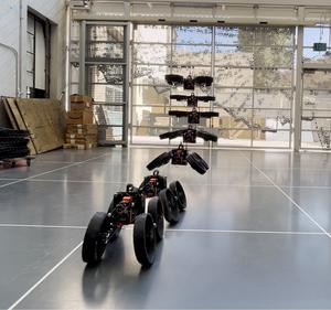 Mid-Air Transformation Helps Flying, Rolling Robot to Transition Smoothly