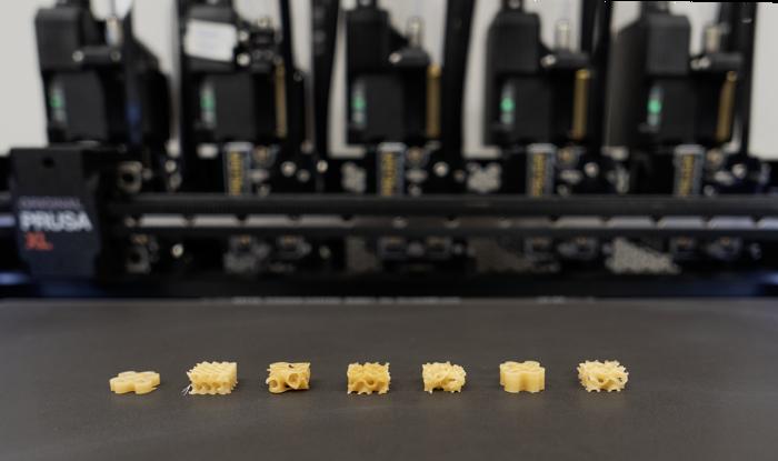 Okara, a soybean by-product, transformed into printed biomaterials
