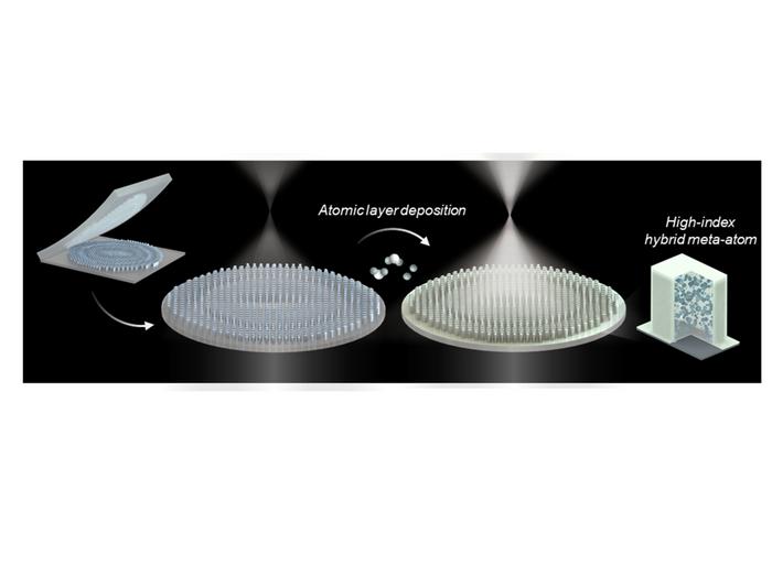 Schematic of Hybrid nano-PER metasurface