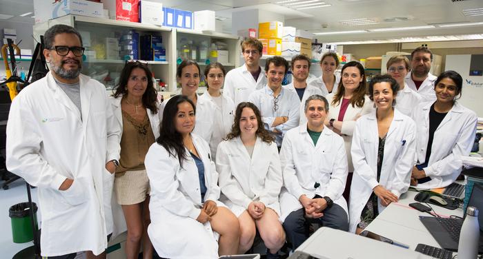 Pablo Menéndez, Scientific Coordinator of the programme, and hist team of the Josep Carreras Leukaemia Research Institute.