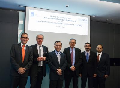 A*STAR and Nestle Management Sign Agreement