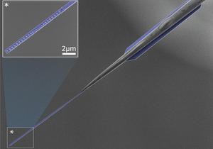 An electron microscope image of the superfluid wave tank