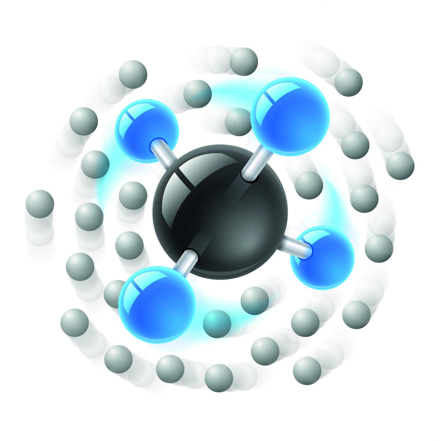 Angulon Quasiparticle Formed from a Methane Molecule in Superfluid Helium