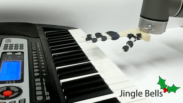 Human-like Skeleton Hand Plays the Piano Using a 'Passive' Technique (3 of 7)
